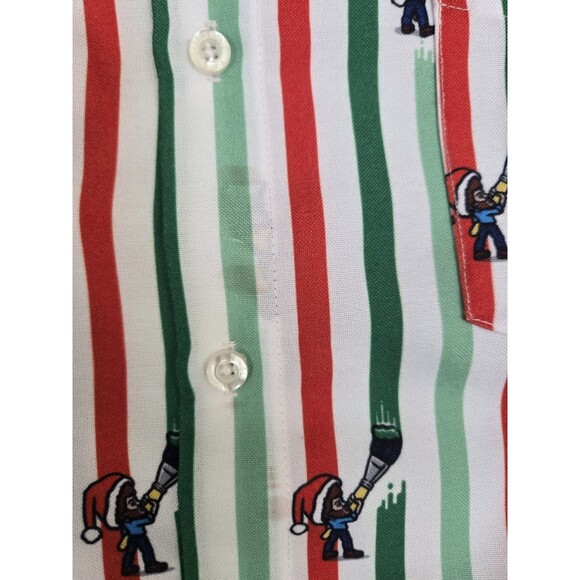 RSVLTS x Bob Ross Happy Holiday Stripes Button Down Oxford Shirt Men's XL - Picture 8 of 8